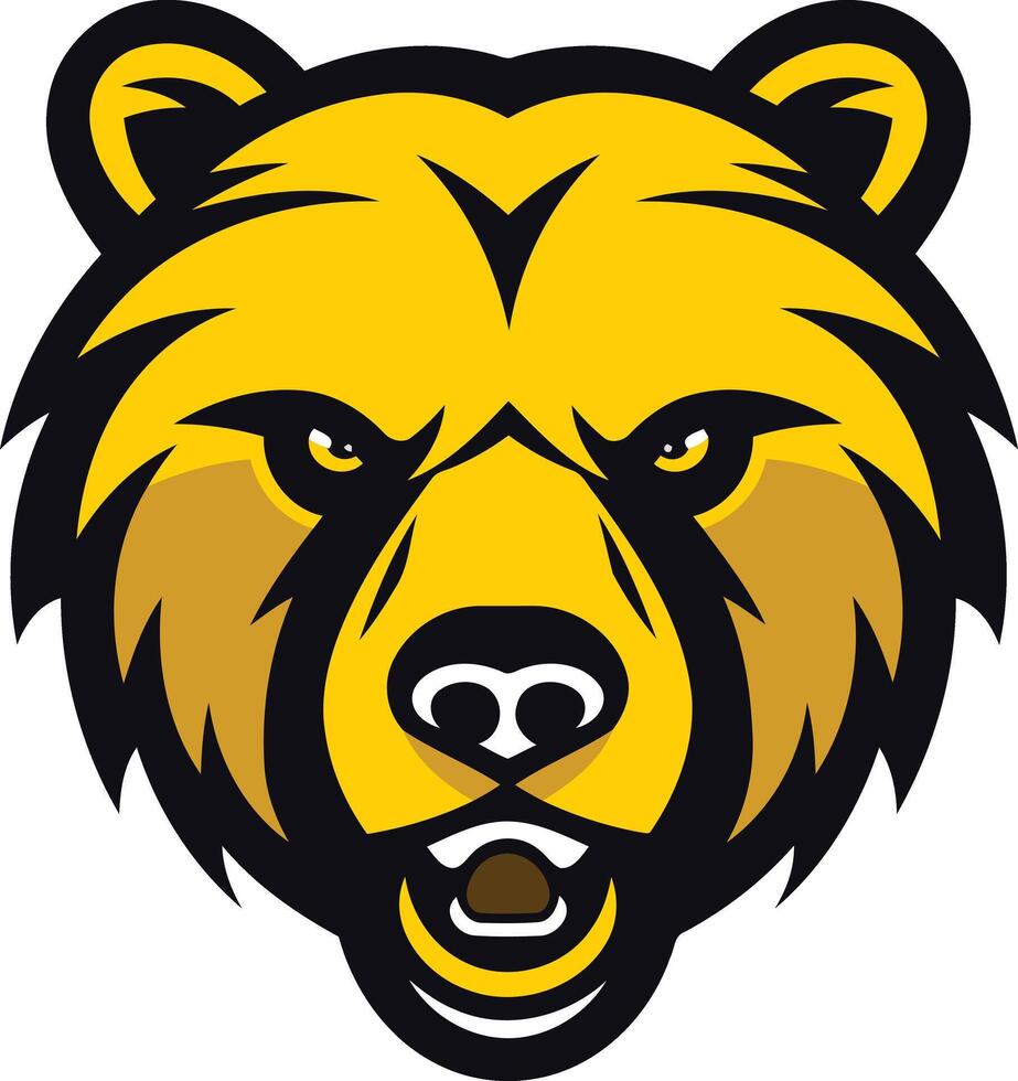 Aggressive Bear Mascot Illustration vector