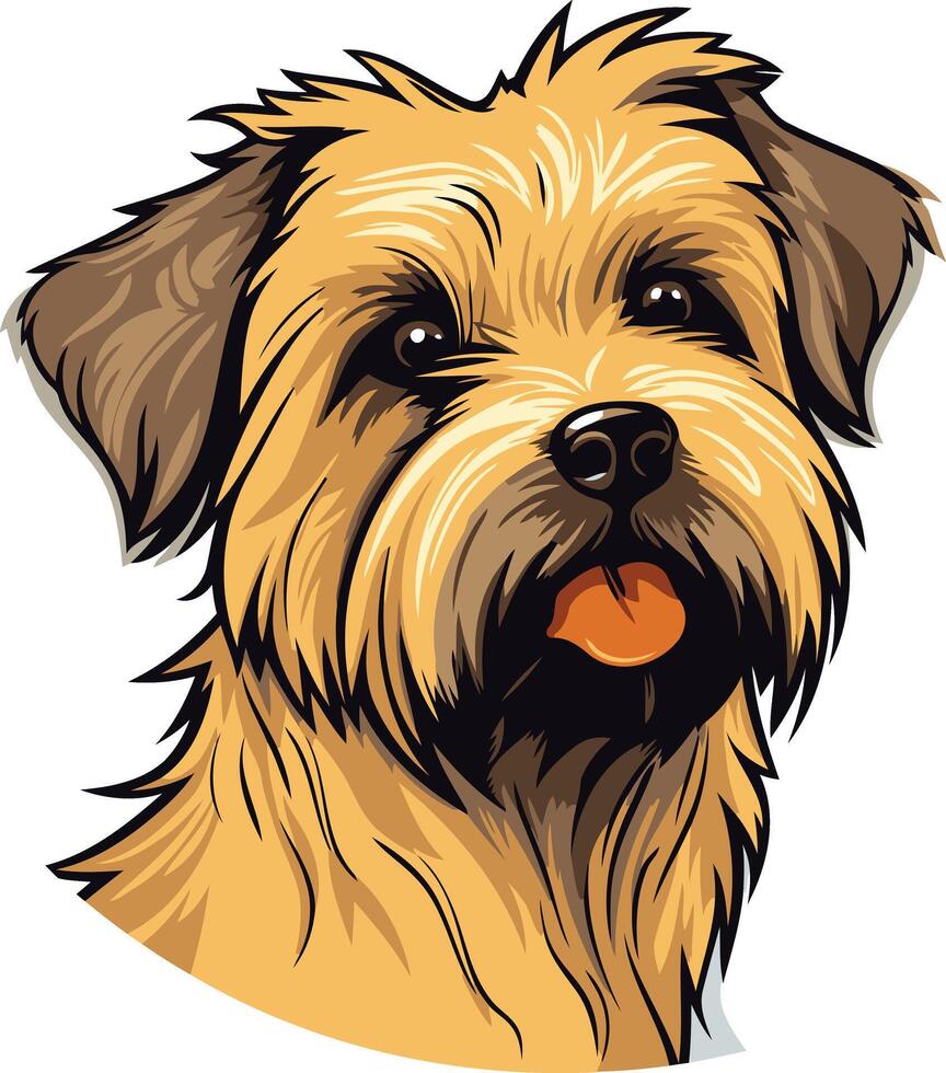 Cute Border Terrier Illustration vector