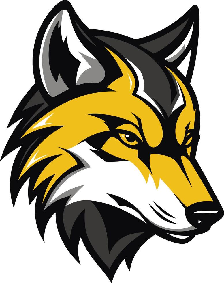 Bold and Fierce Wolf Mascot Illustration vector