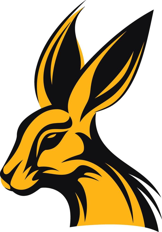 Bold and dynamic rabbit logo, perfect for a sports team, brand, or organization vector