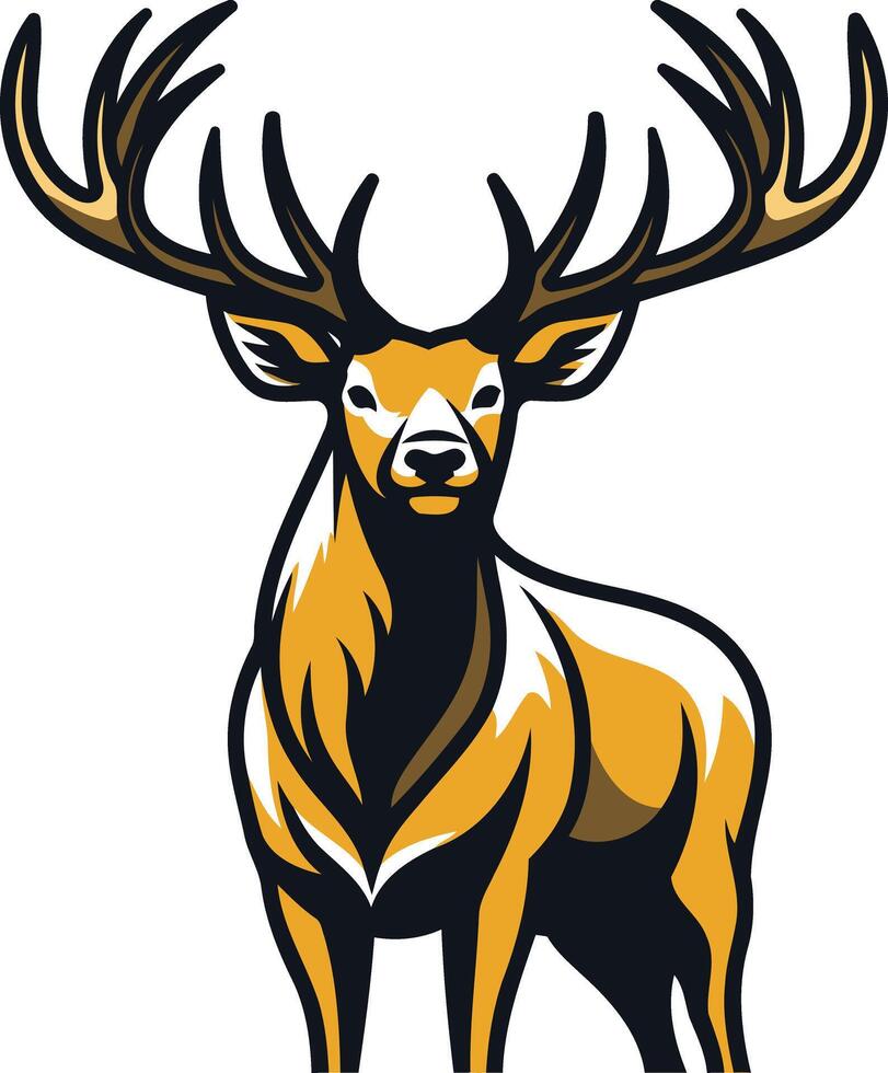 Majestic Deer with Large Antlers vector