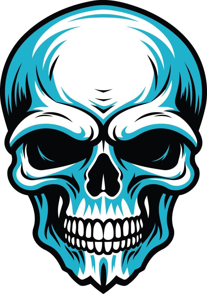 Blue Skull Illustration vector