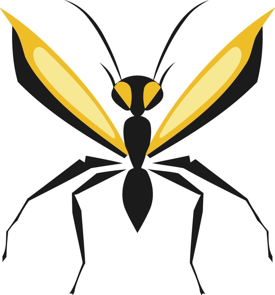 Stylized Illustration of a Wasp vector