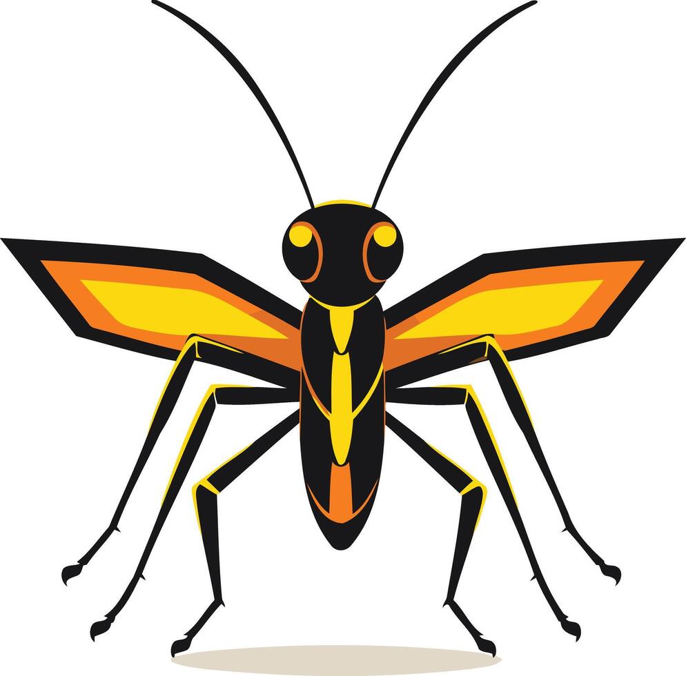 Stylized Illustration of a Flying Insect vector