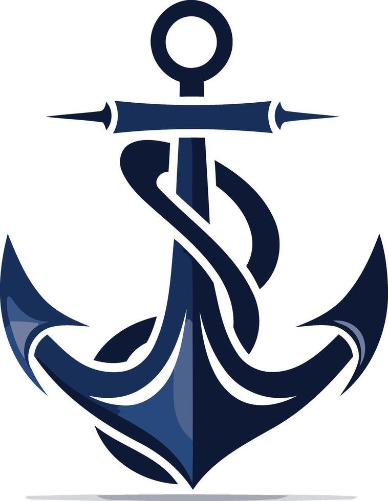 Nautical Anchor with Intricate Design vector