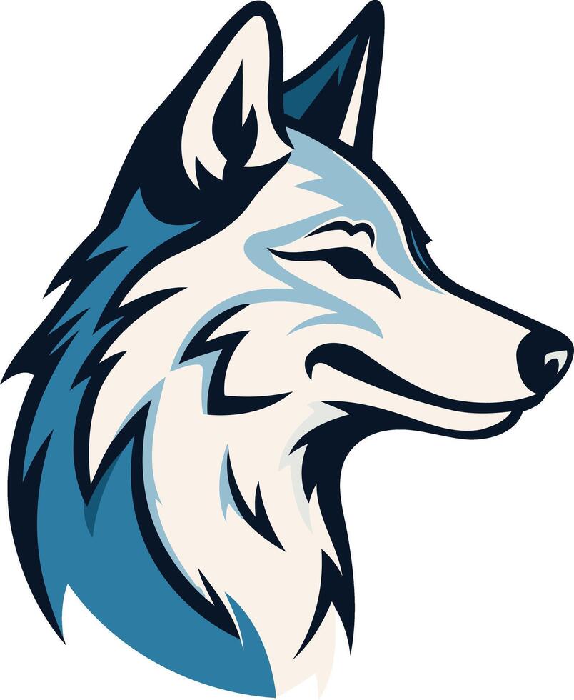 Wolf Mascot Head Illustration vector