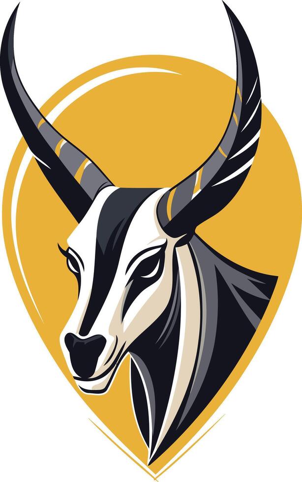 Bold and striking logo featuring a stylized bull's head, perfect for brands seeking a strong and confident image vector