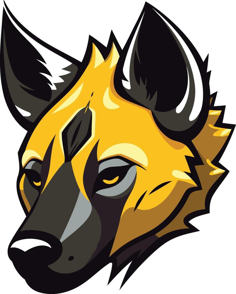 A bold and energetic illustration of a wild dog head, perfect for logos, mascots, and branding for sports teams, businesses, and organizations vector