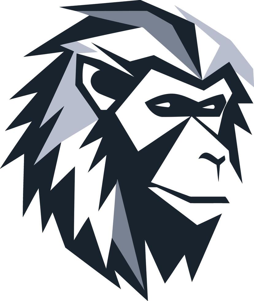 Geometric Illustration of a Monkey vector