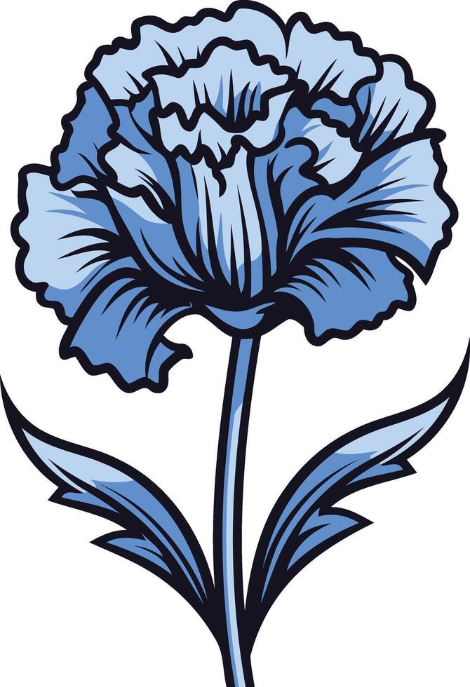Blue Carnation Illustration vector