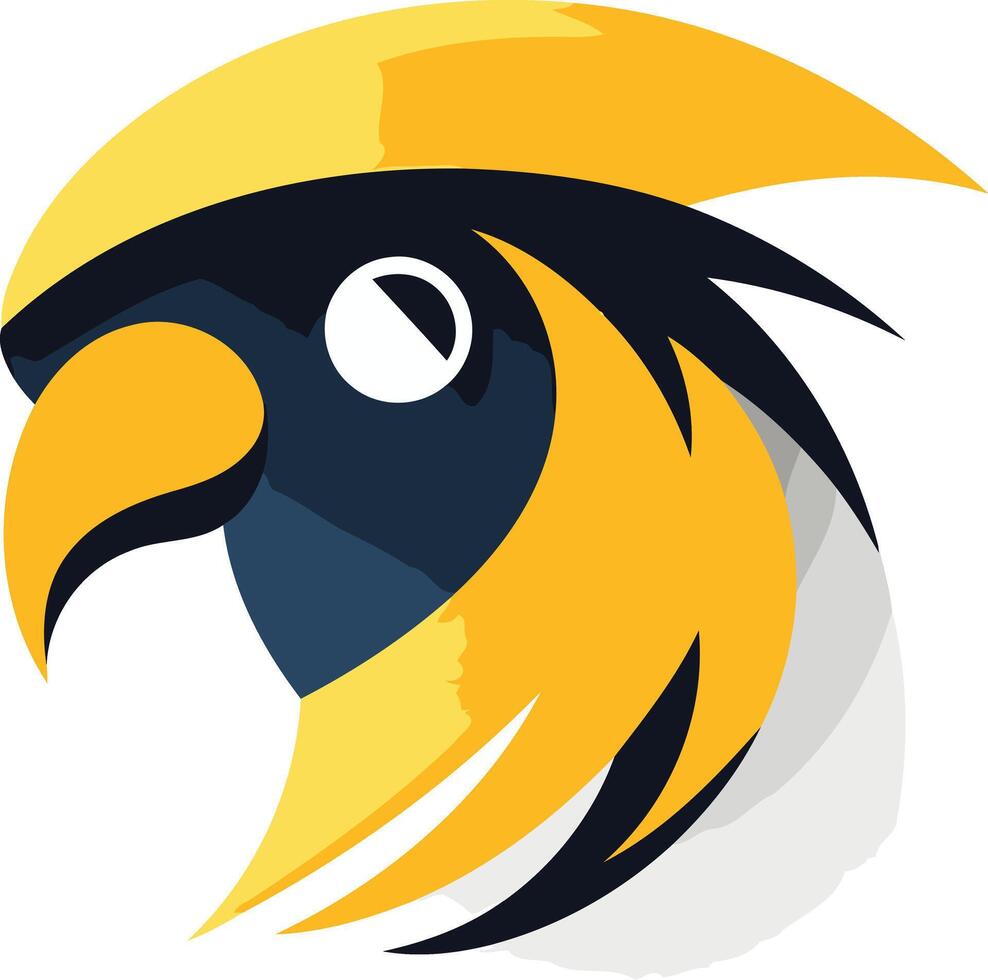A vibrant and dynamic logo featuring a stylized bird design vector