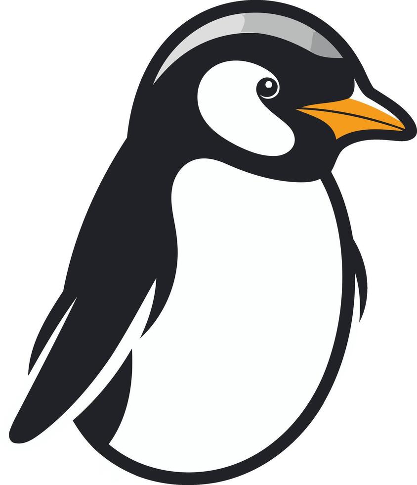 Cartoon Illustration of a Penguin vector