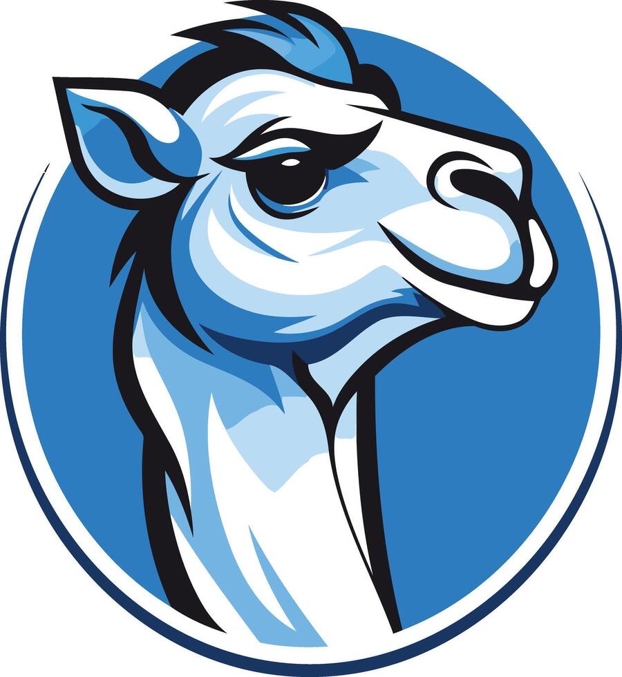 Camel Head Mascot Logo Design vector