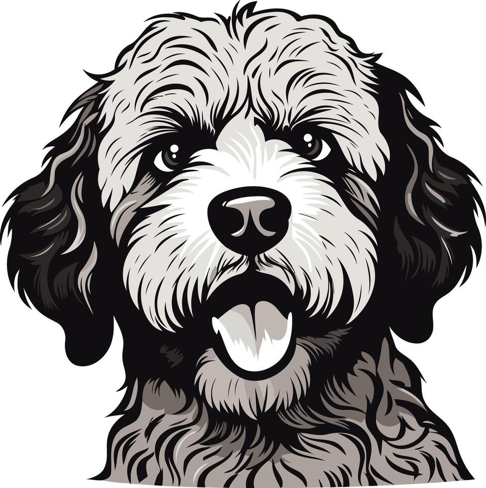 Portrait of a Smiling Dog vector