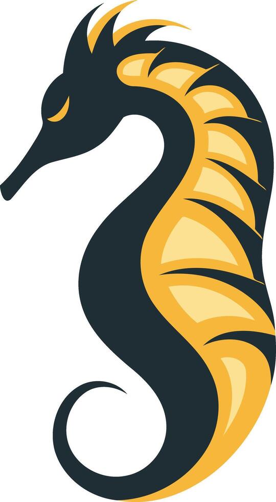 Stylized Seahorse Illustration vector