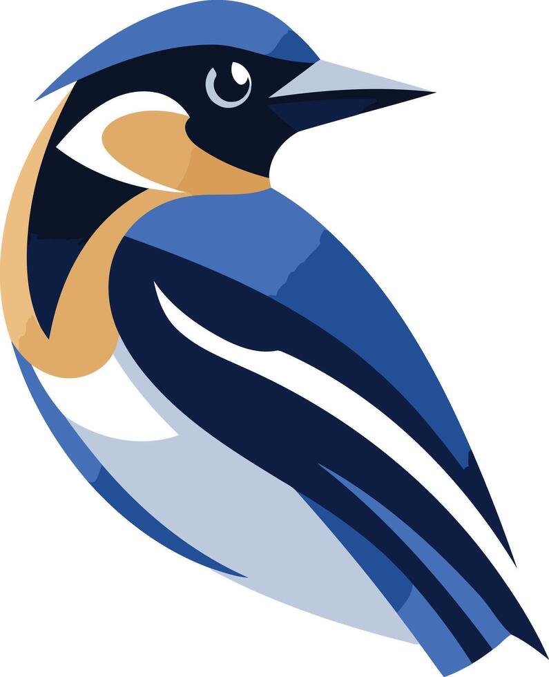 A stylized bluebird, perfect for branding or design projects vector