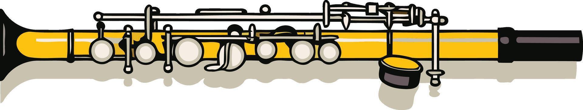 Yellow Sopranino Saxophone Illustration vector