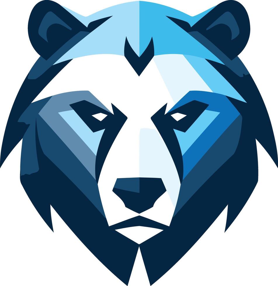 Geometric Bear Mascot Design vector