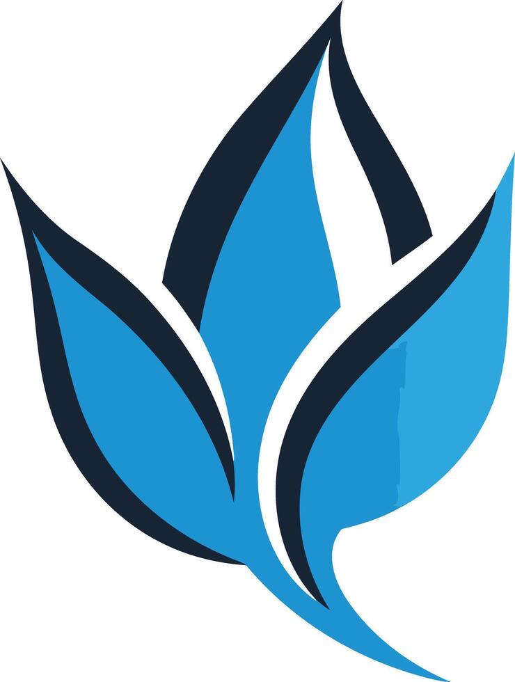 Abstract Blue and Black Floral Design vector