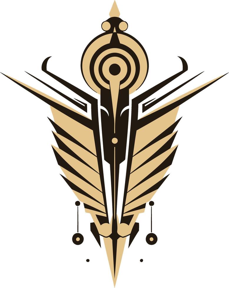 Abstract Geometric Design with Wings vector