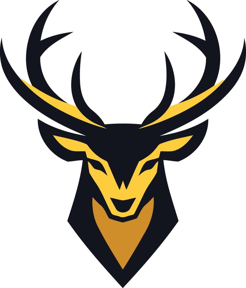 Black and Gold Stag Logo vector