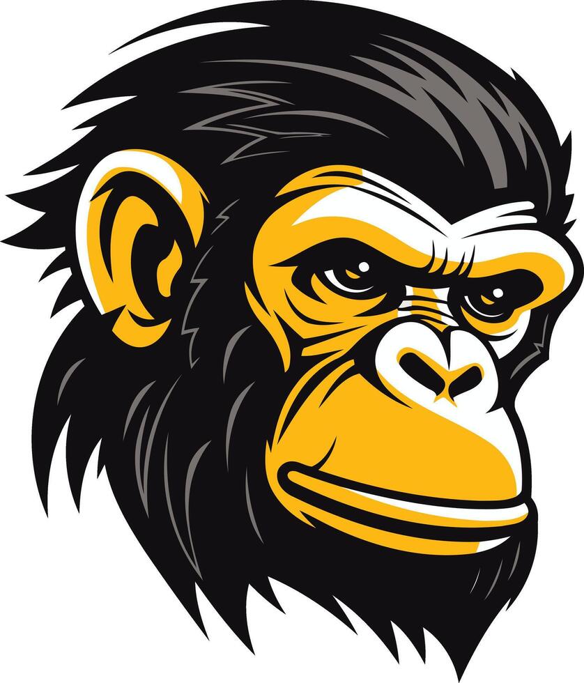 Close up Portrait of a Chimpanzee vector
