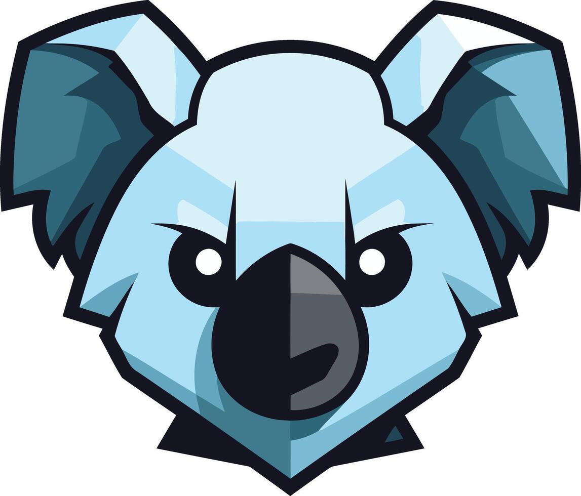 Blue Koala Mascot with Black Nose vector