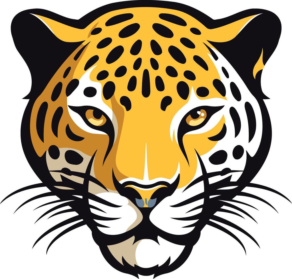 Bold and fierce, this illustration of a leopard's face is perfect for adding a touch of wildness to your design vector