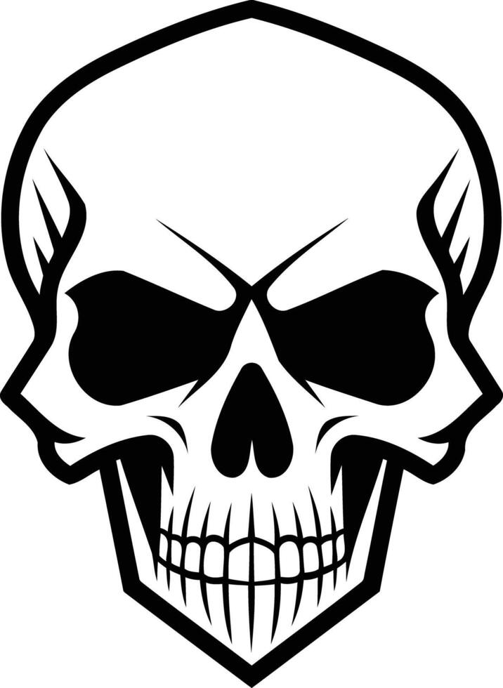 A bold and menacing skull illustration, perfect for adding a touch of danger to your design vector
