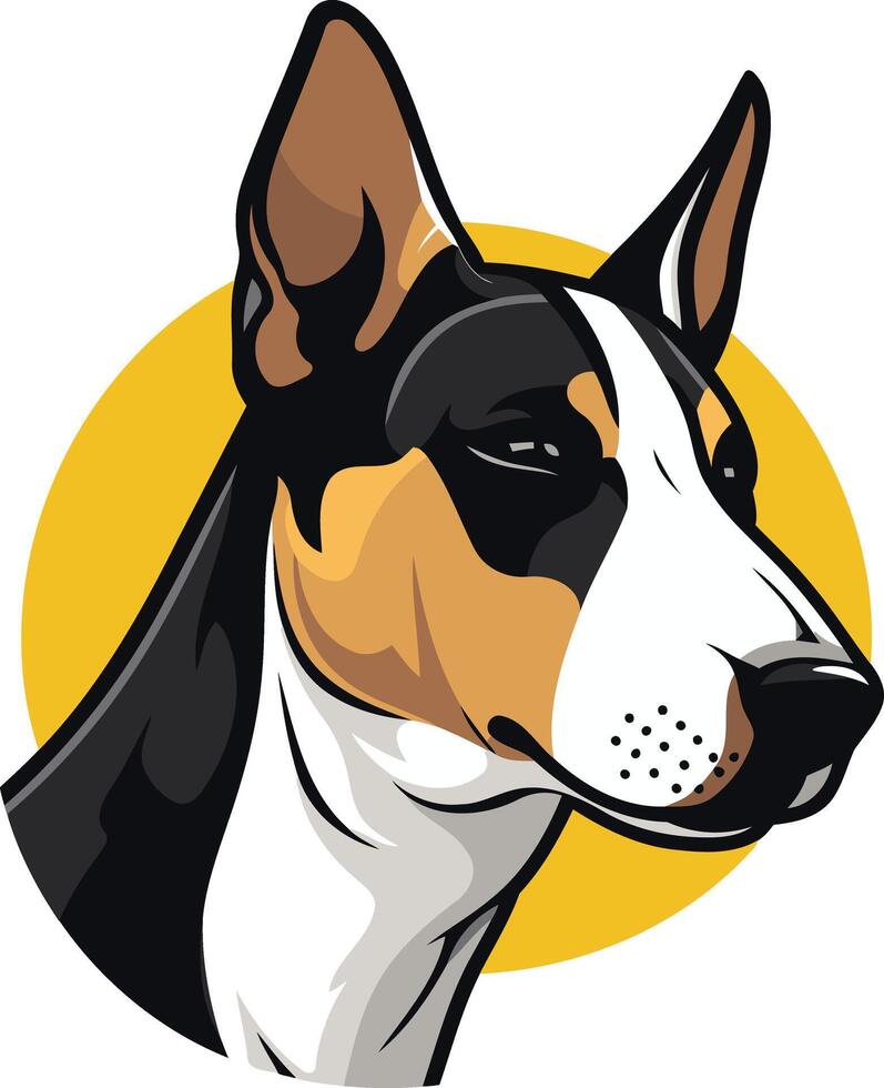 Close-up Portrait of a Bull Terrier vector