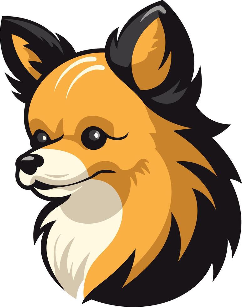 Cute cartoon chihuahua dog with big eyes and a friendly expression vector