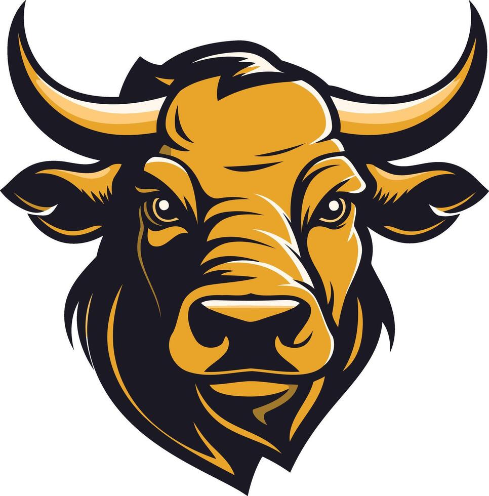 Powerful Bull Head Illustration vector