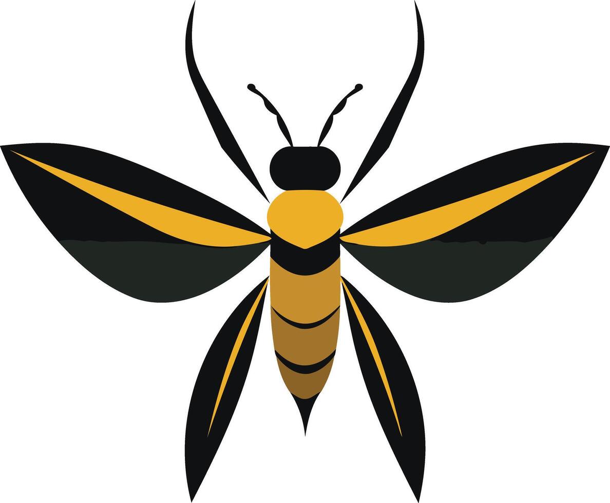 Stylized Illustration of a Bee vector