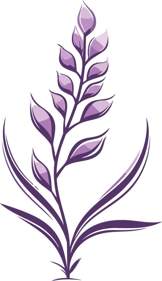 Elegant purple flower silhouette, perfect for branding, logos, and design projects vector