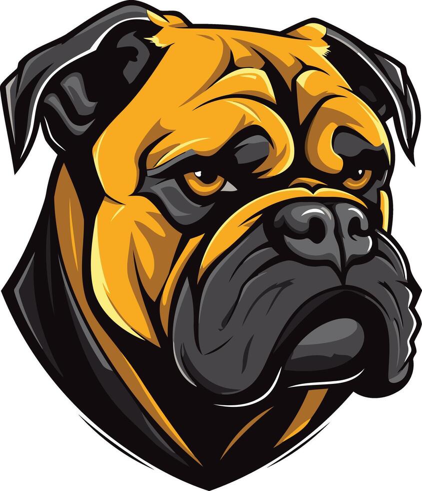 Aggressive Bulldog Portrait vector