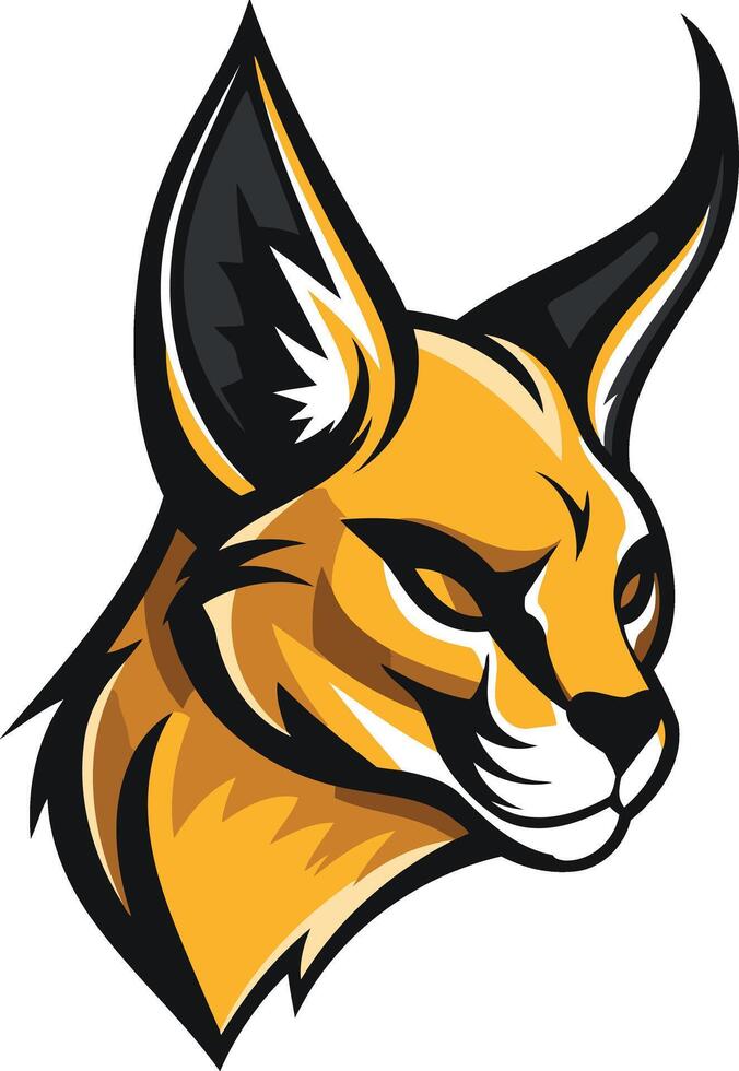 Powerful caracal mascot logo with fierce expression 49448130