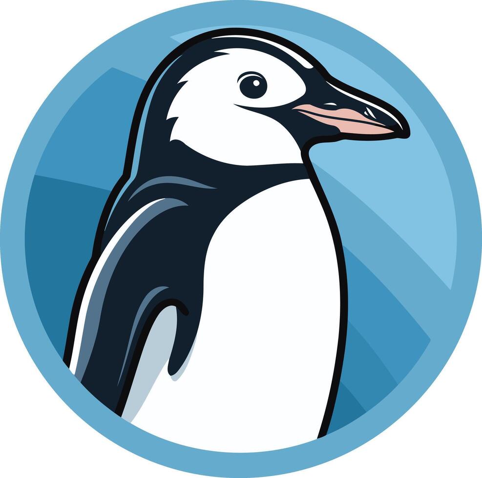 Little Penguin with Big Eyes vector