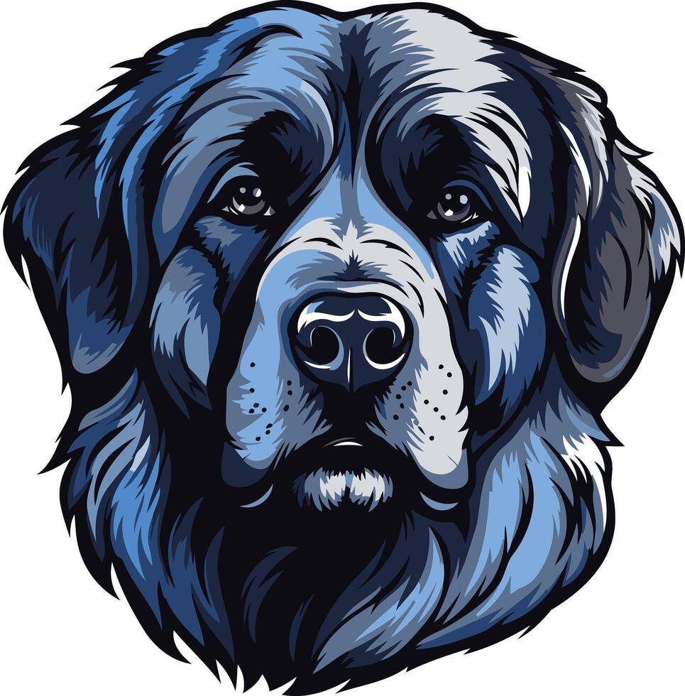 Blue Dog Portrait vector