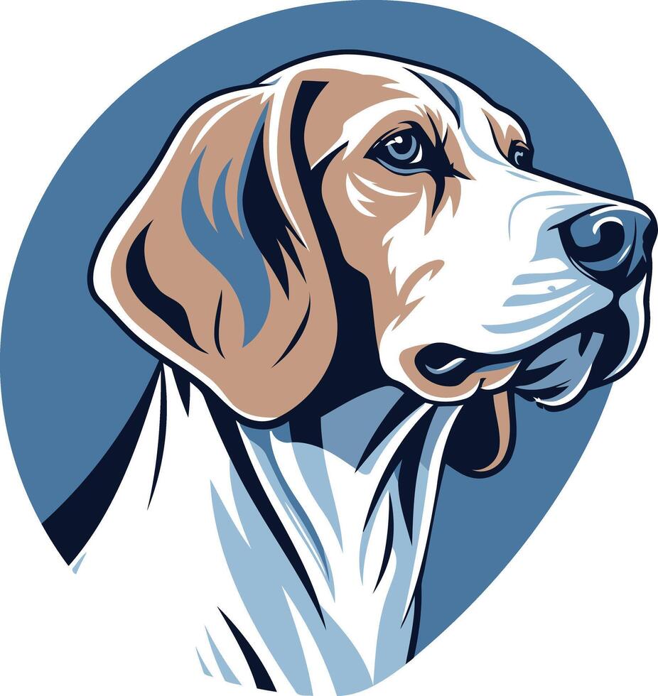 Beagle Portrait A Canine Close-Up vector