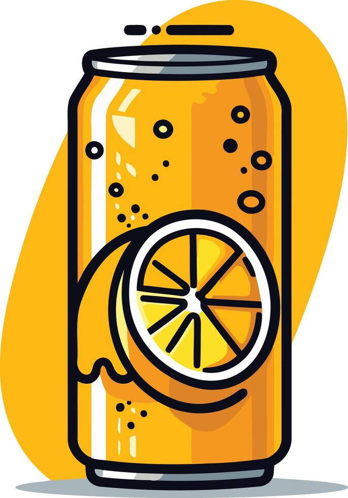 Orange Soda Can Illustration vector