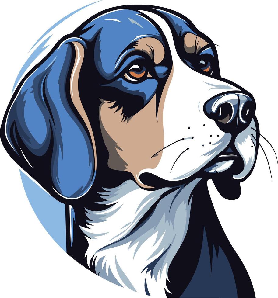 A striking illustration of a bernese mountain dog, capturing the breed's iconic colors and soulful expression vector