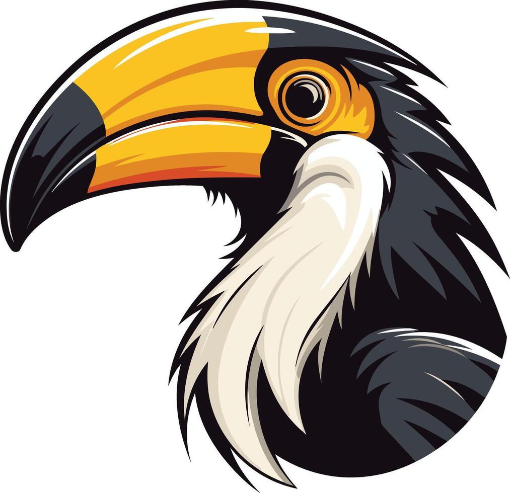 Toucan with a Large Yellow Beak vector