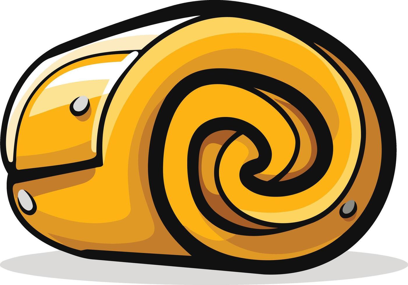 Cartoon Illustration of a Rolled Up Yellow Mat vector
