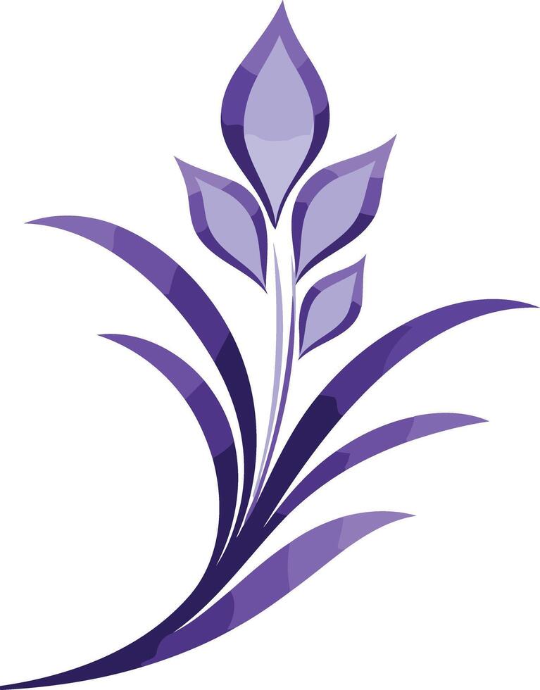 Abstract Floral Design with Purple Hues vector