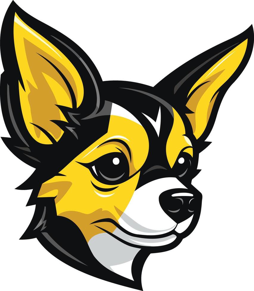 Chihuahua Mascot with Yellow and Black Fur vector