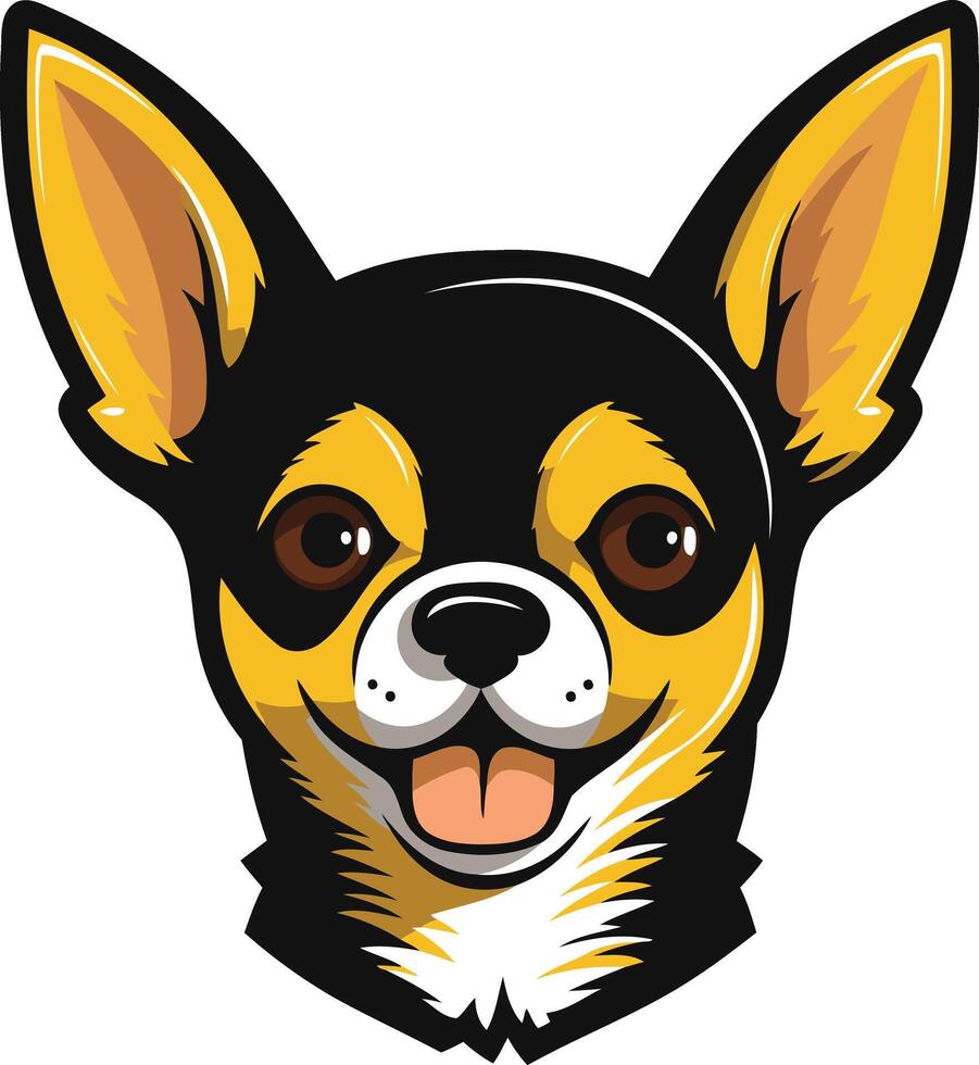 Cartoon Portrait of a Happy Chihuahua vector
