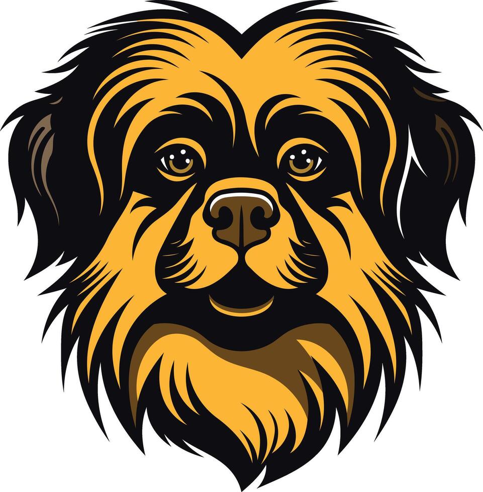 Portrait of a Pekingese Dog vector