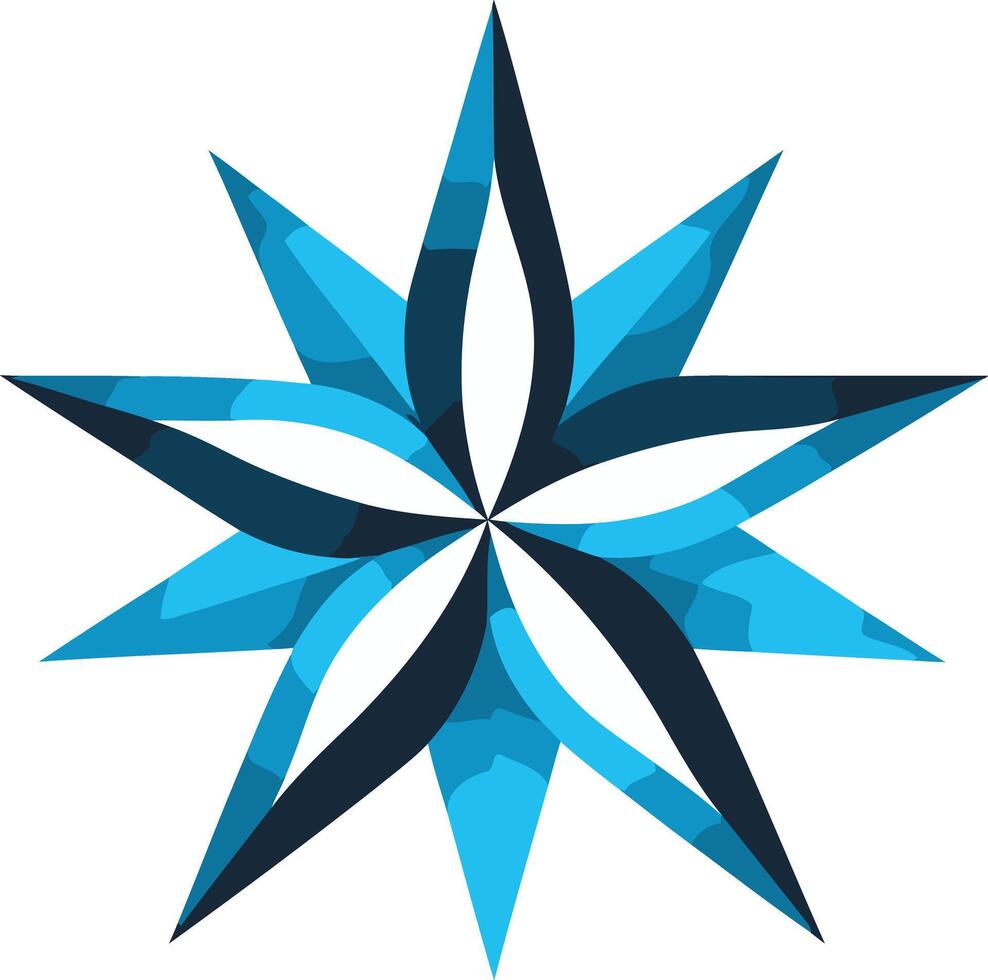Abstract Eight-Pointed Star vector