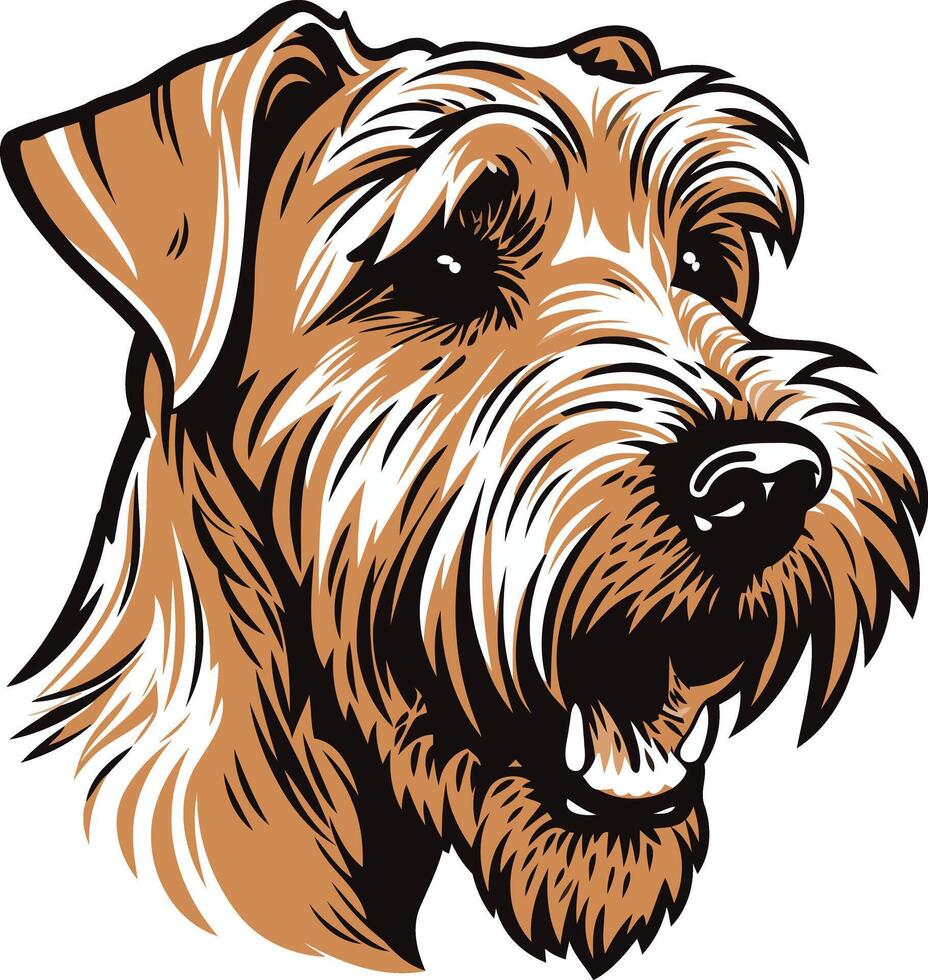 Close-Up Portrait of a Wheaten Terrier vector