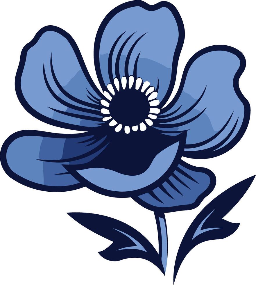 Blue Flower Illustration vector